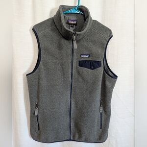 Patagonia Synchilla Nickel And Navy Blue Snap T Vest Men's M
